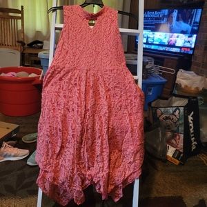 Girls Plus Coral Dress